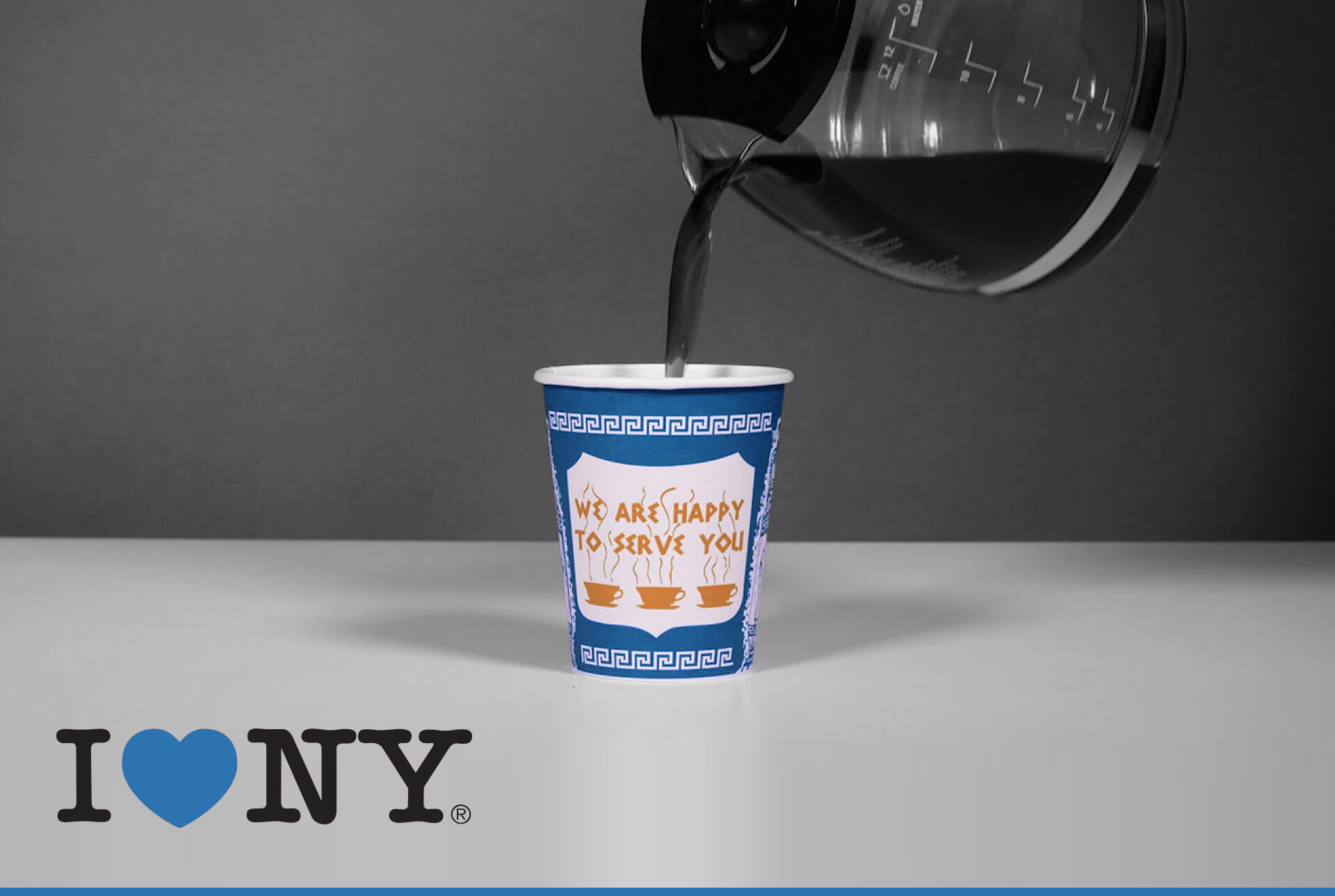 New York Coffee Cup by Graham Hill | Blue